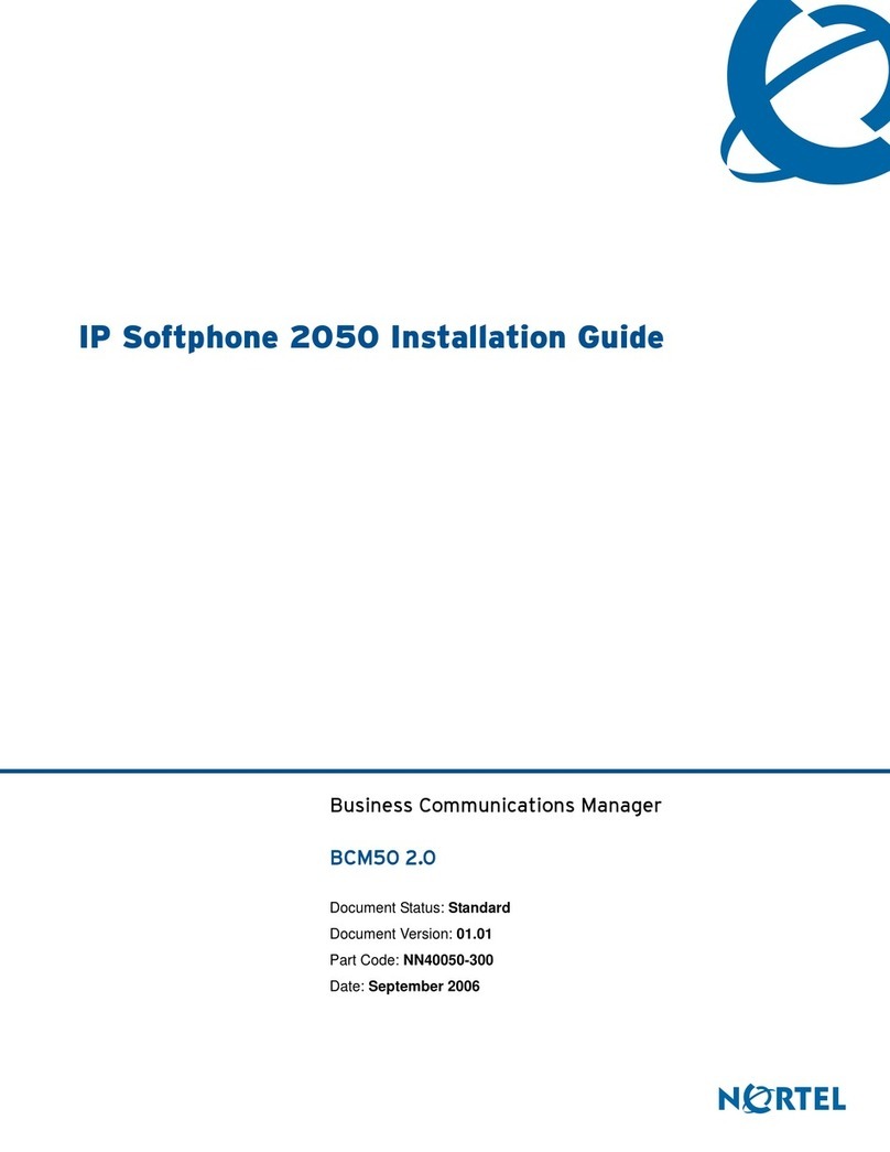 Nortel Softphone 2050 User manual