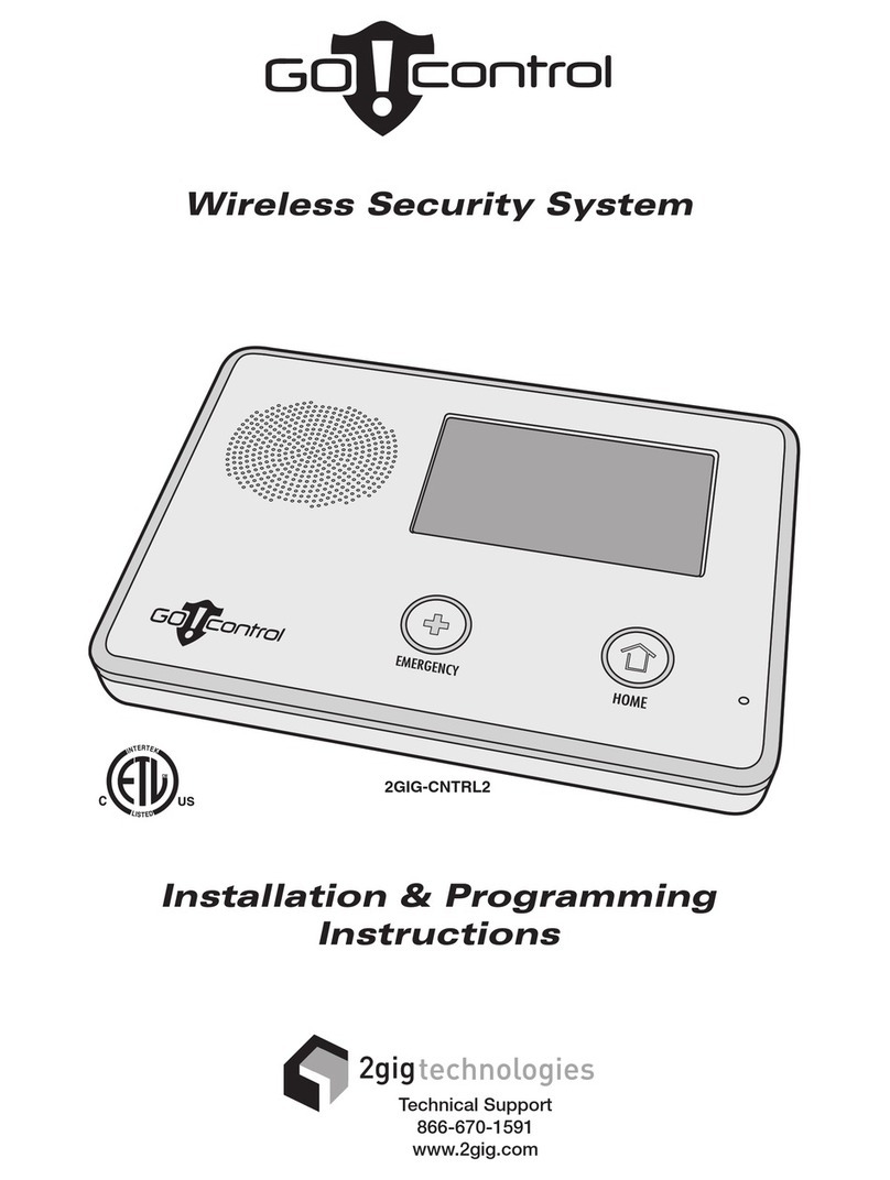 Gocontrol 2GIG-CNTRL2 Installation & programming instructions
