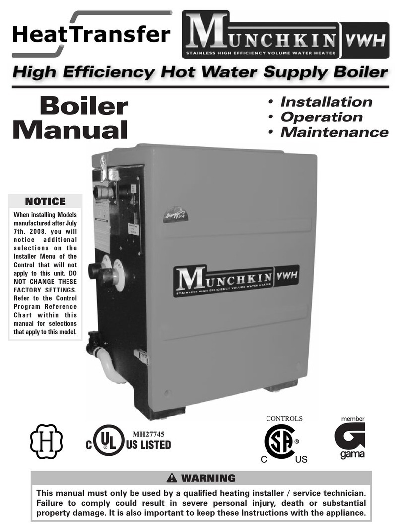 Heat Transfer Munchkin VWH user manual