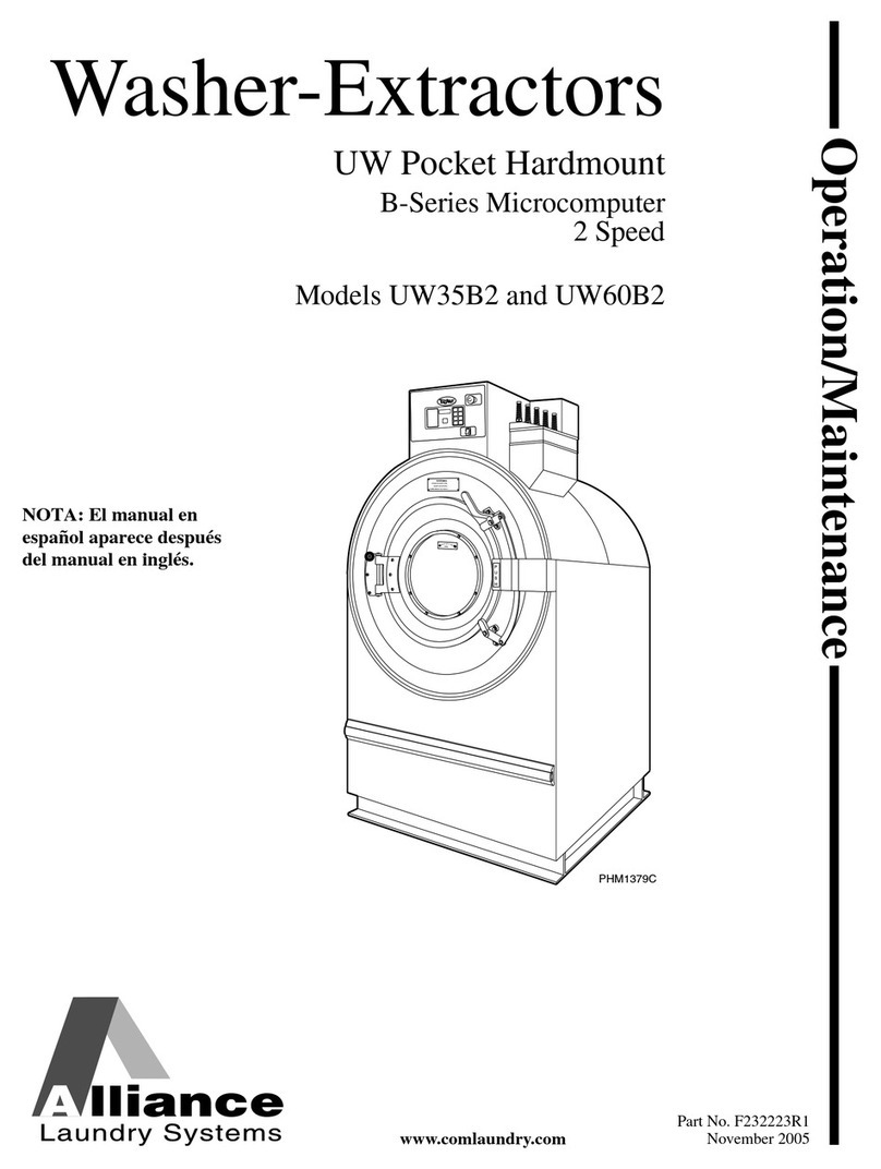 Alliance Laundry Systems UW POCKET HARDMOUNT UW35B2 Troubleshooting guide