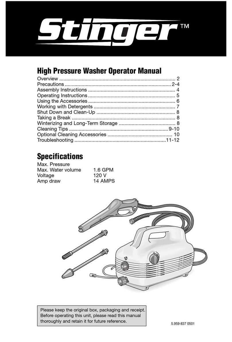 Stinger High Pressure Washer Operator's manual