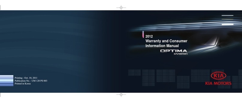 Kia Optima hybrid 2012 Warranty and consumer information manual