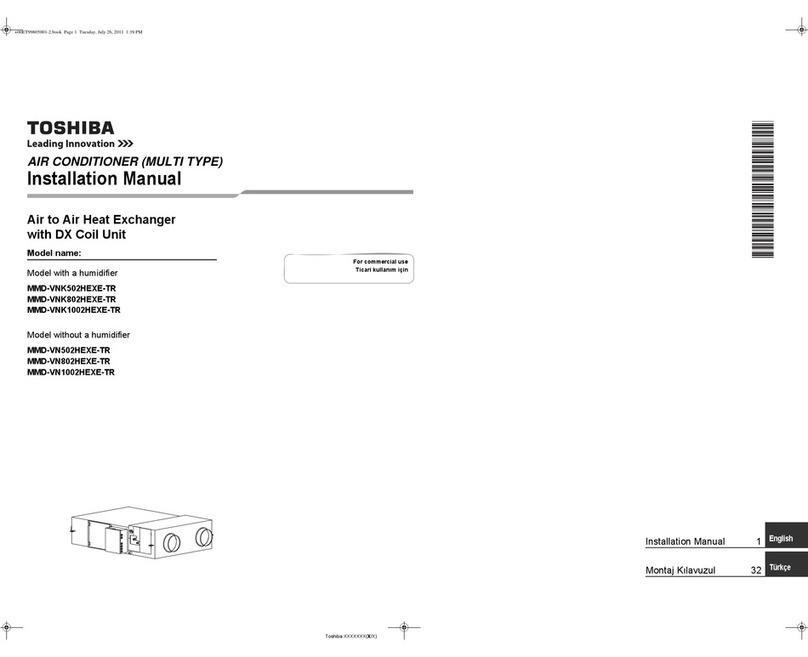 Toshiba MMD-VNK502HEXE-TR User manual