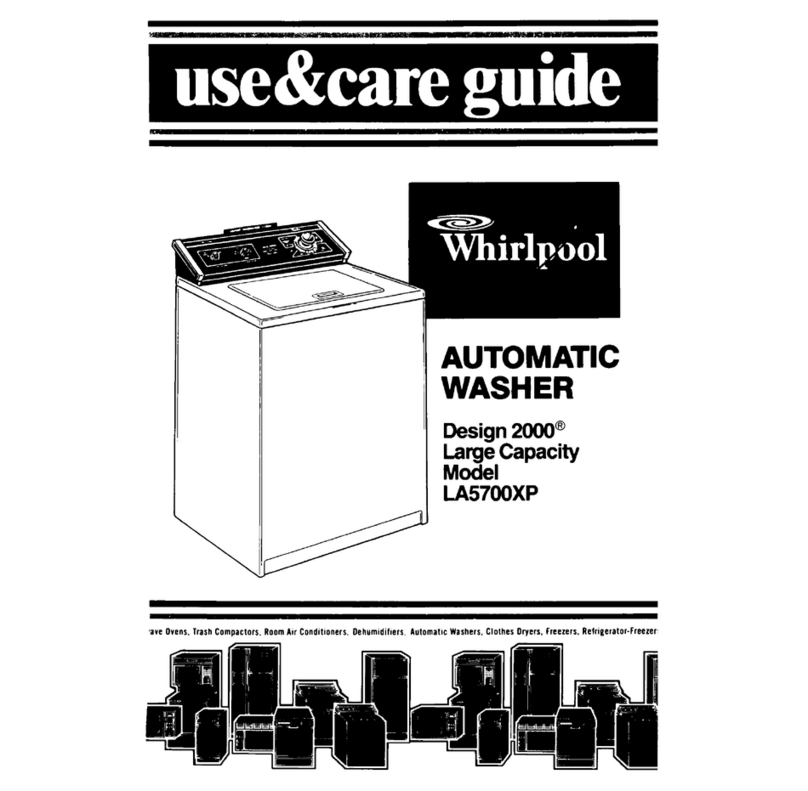 Whirlpool Design 2000 LA5700XP Use & care guide