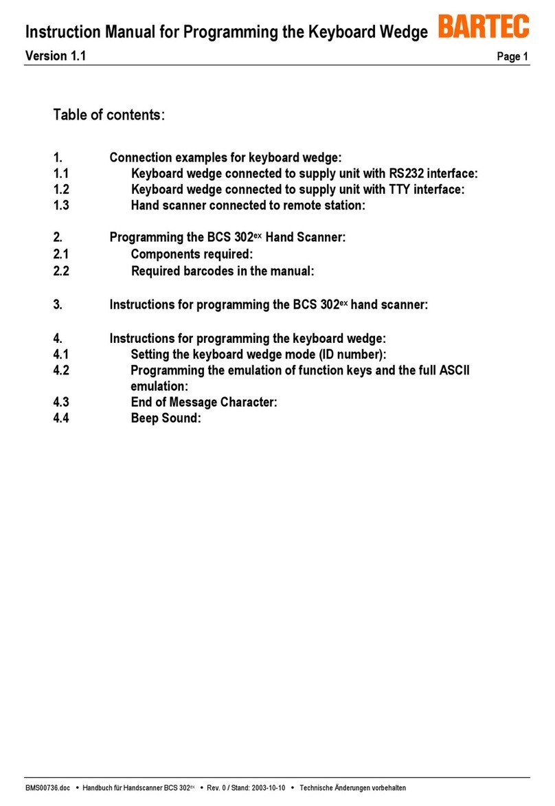Bartec Keyboard Wedge User manual