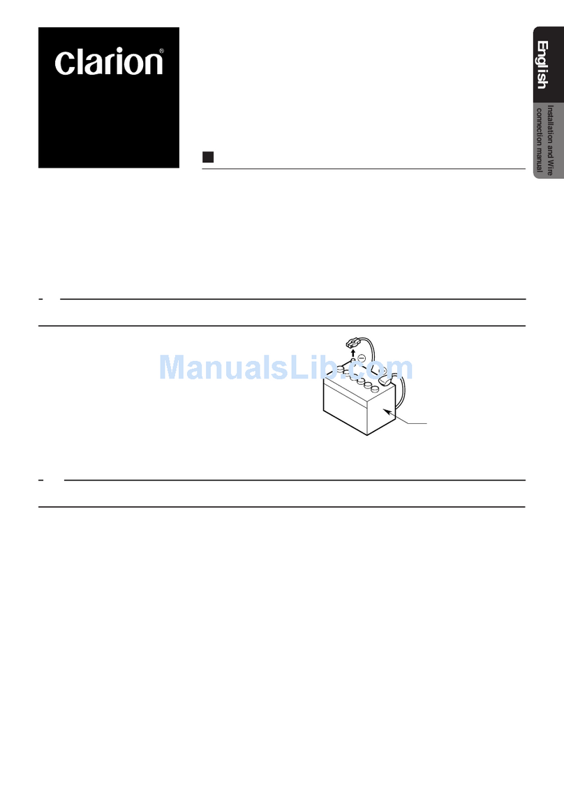 Clarion VRX815 Installation and wire connection manual