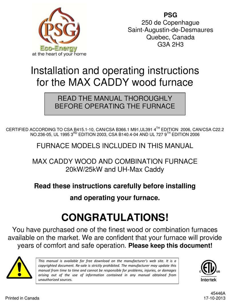 PSG MAX CADDY Installation and operating instructions