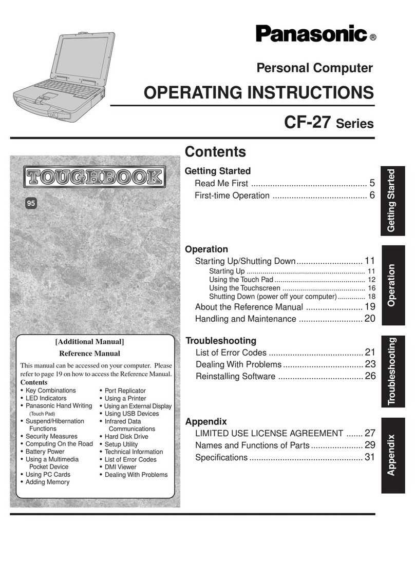 Panasonic CF-27 Series operating instructions
