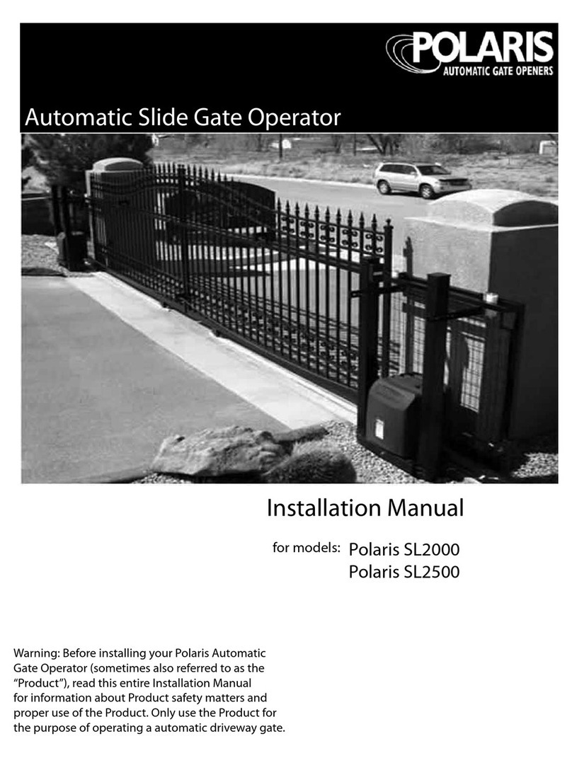 Polaris Automatic Gate Operators SL2000 installation manual Polaris Automatic Gate Operators SL2000 installation manual