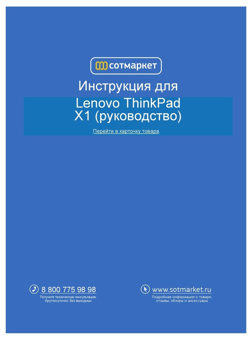 Lenovo ThinkPad X1 User manual