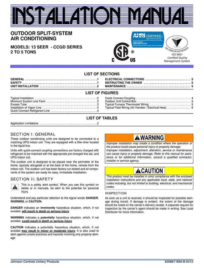 York 13 SEER CMB SERIES User manual
