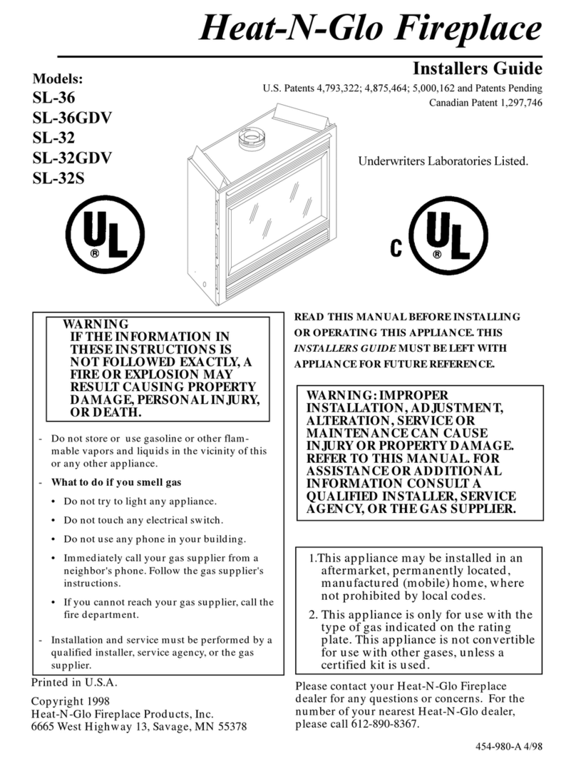 Heat-N-Glo SL-36 Installer's guide