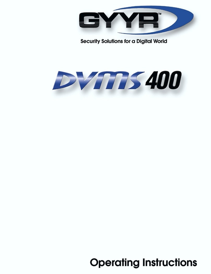 Gyyr DVMS 400 operating instructions