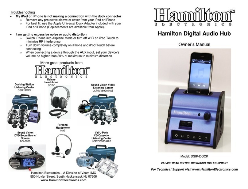Hamilton DSIP-DOCK owner's manual