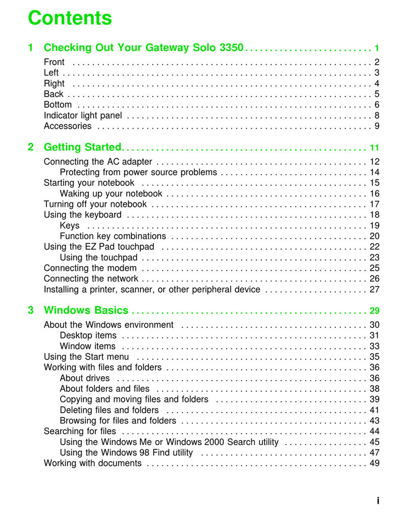 Gateway 3350 User manual