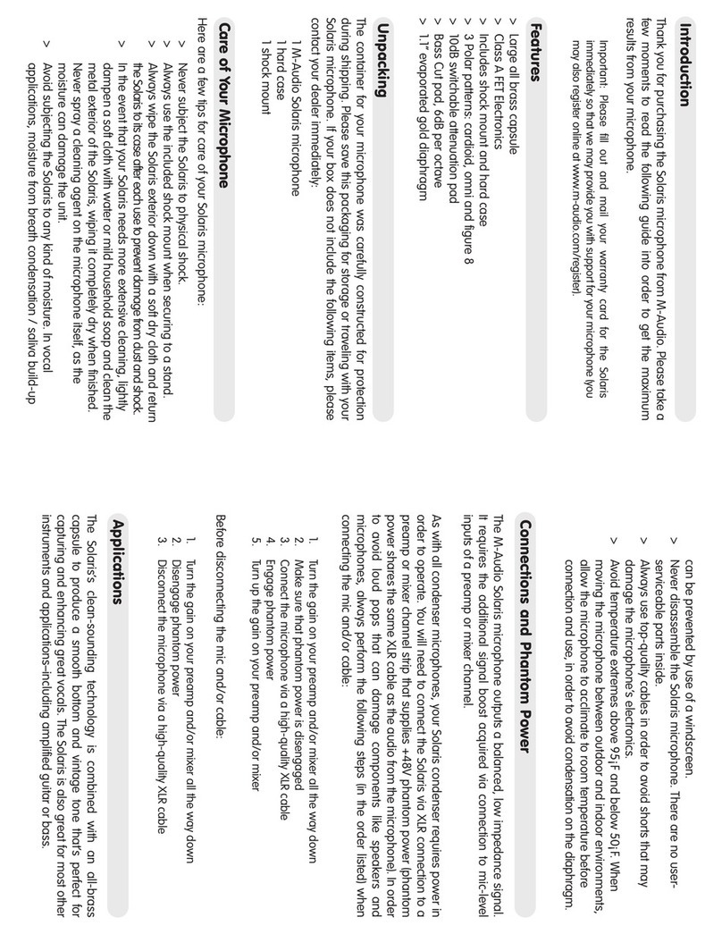M-Audio Solaris user guide