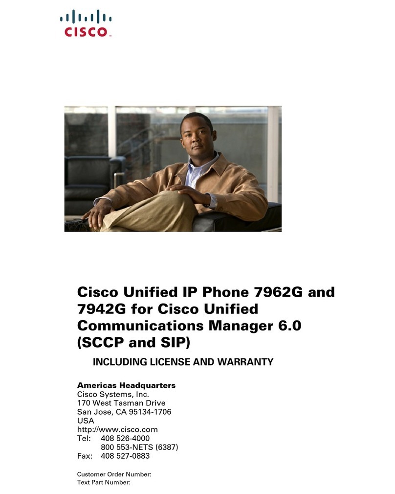 Cisco 7962G - Unified IP Phone VoIP User manual
