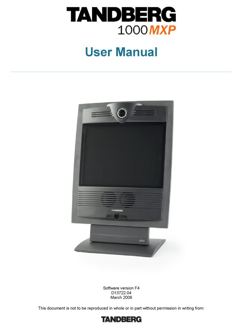 TANDBERG 100MXP User manual