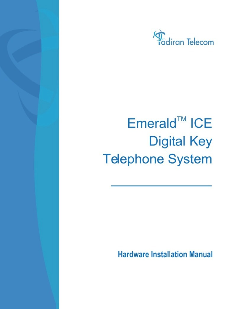 Tadiran Telecom EMERALD ICE installation manual