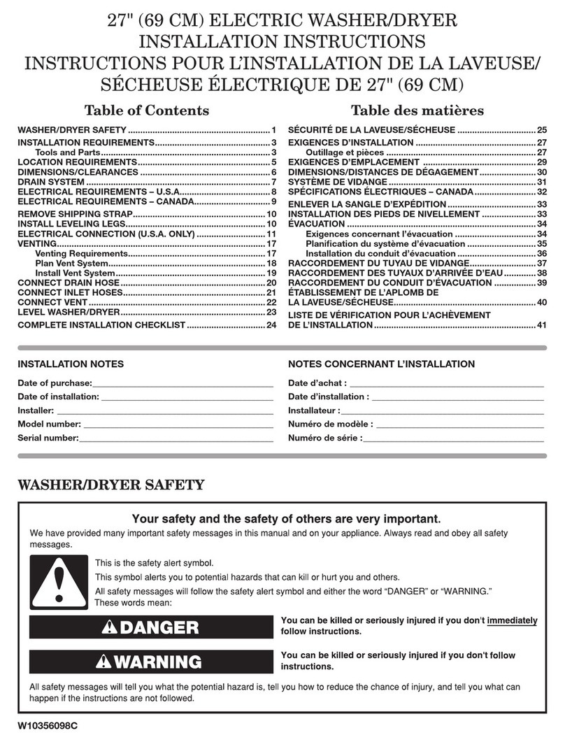 Whirlpool 27' installation instructions
