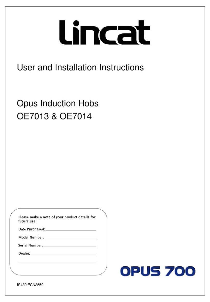 Lincat Opus 700 Series User and installation instructions