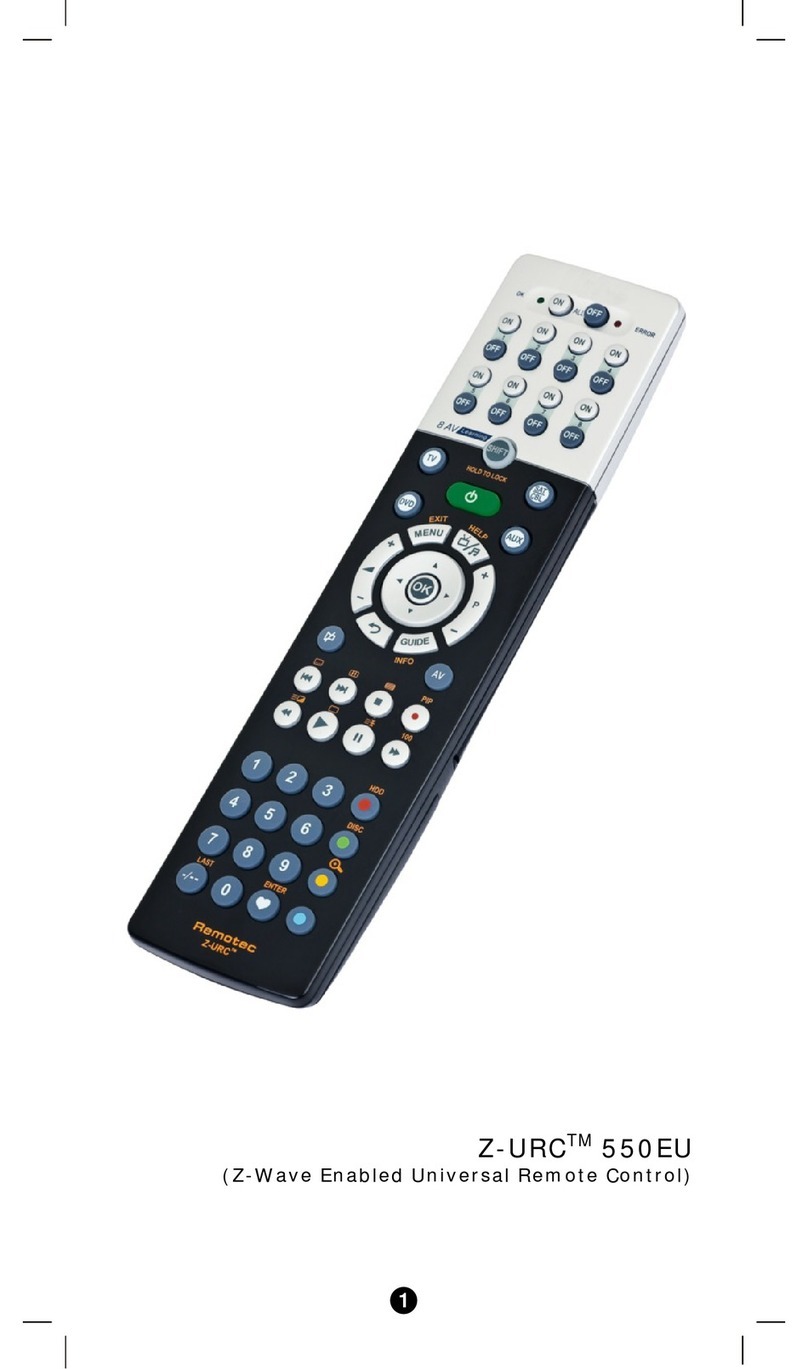 Z-Wave Z-URC 550EU operating instructions