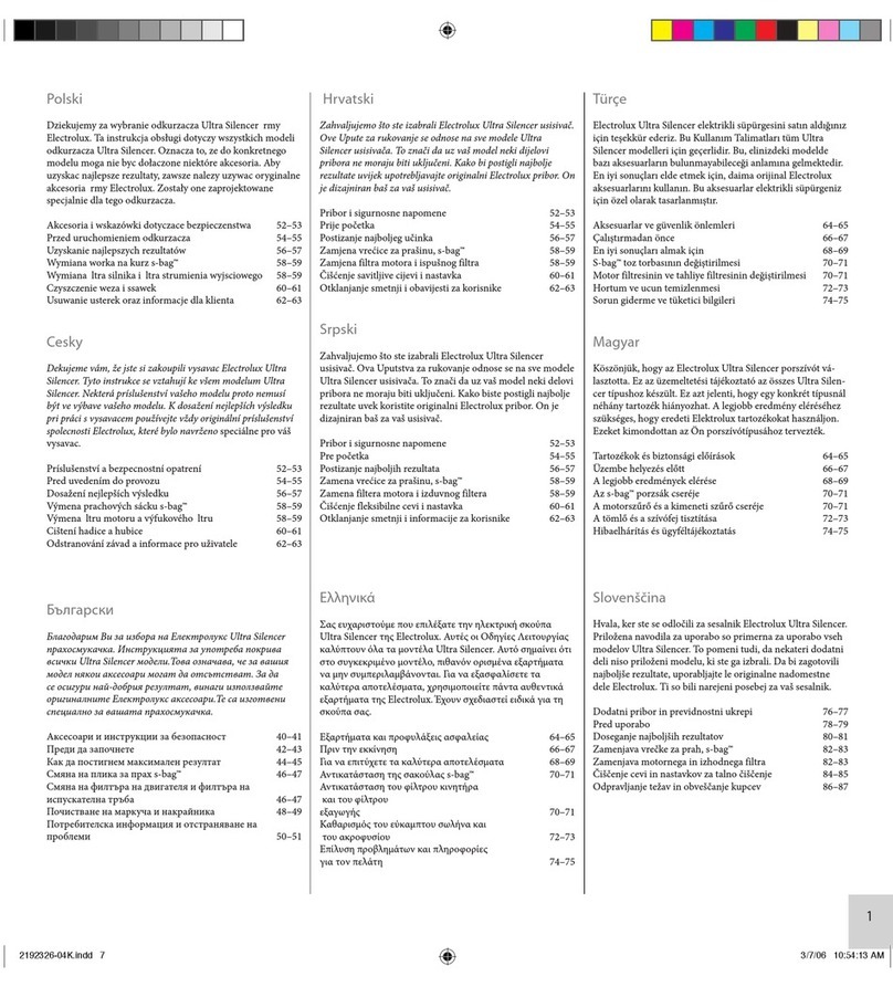 Electrolux Ultra Silencer user manual