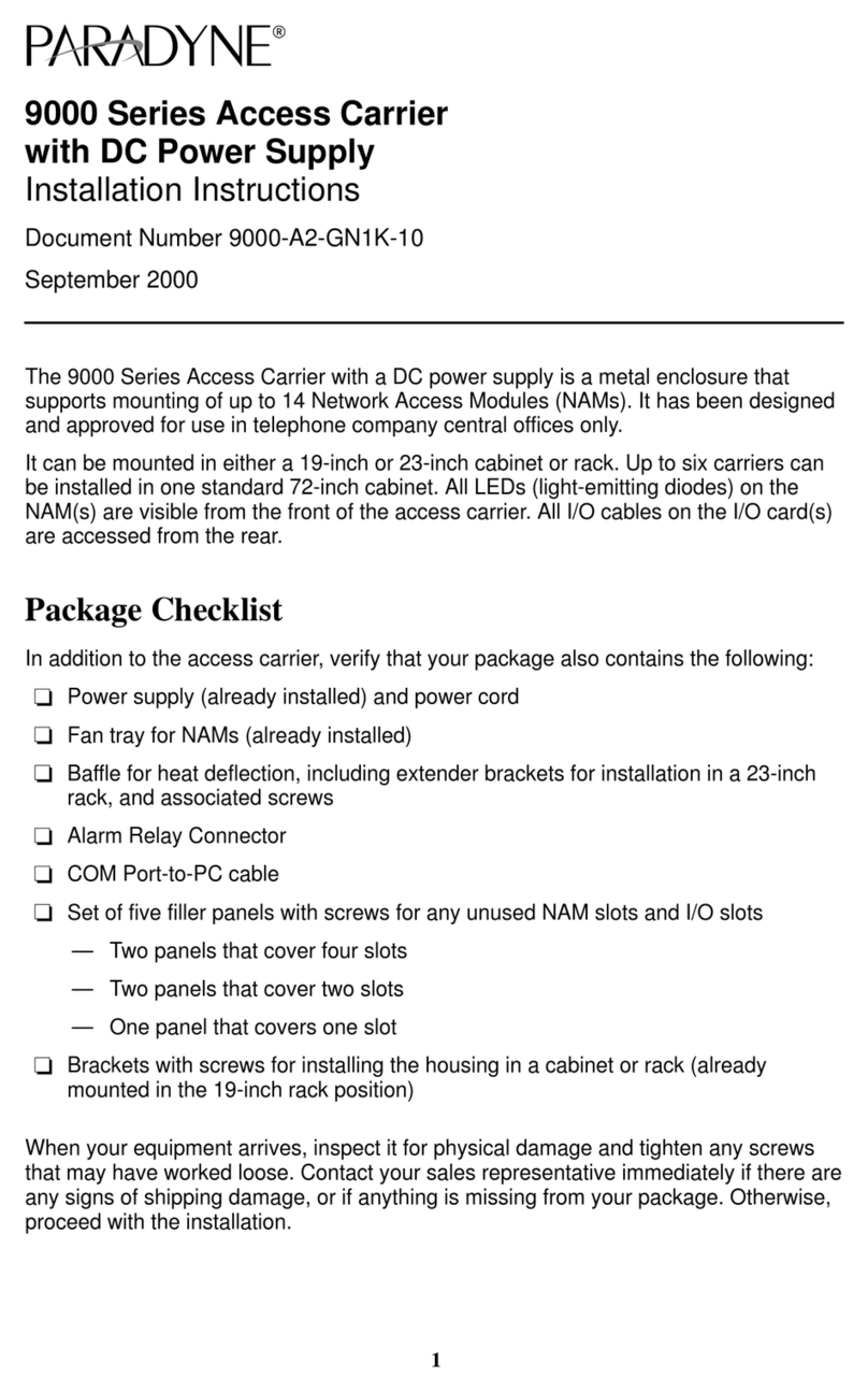 Paradyne 9000 Series User manual
