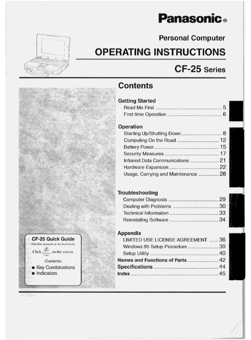 Panasonic CF-25 operating instructions