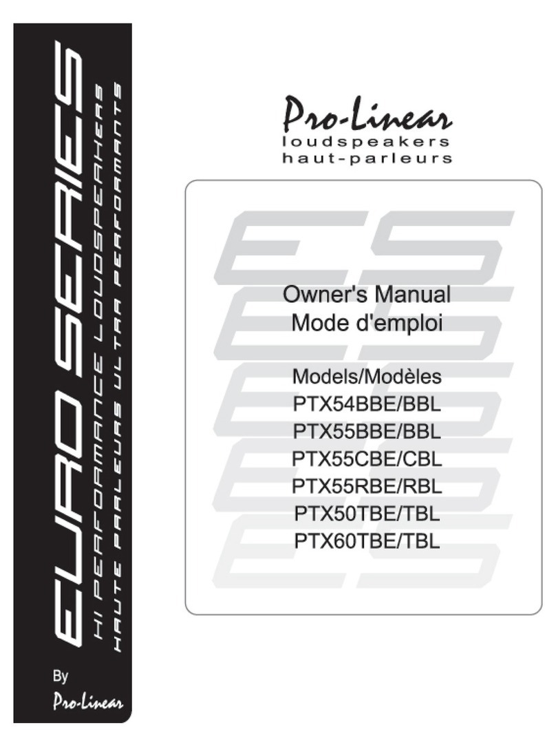 Pro-Linear PTX54BBE/BBL owner's manual