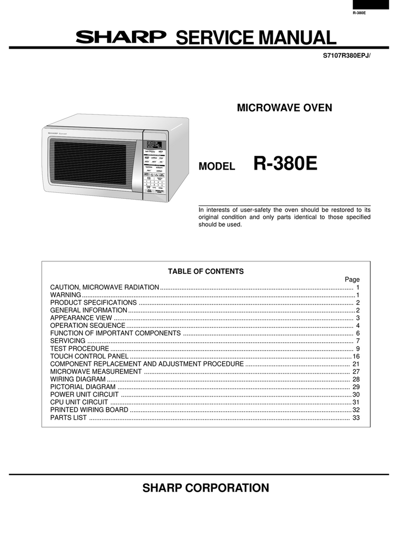 Sharp Carousel R-380E User manual