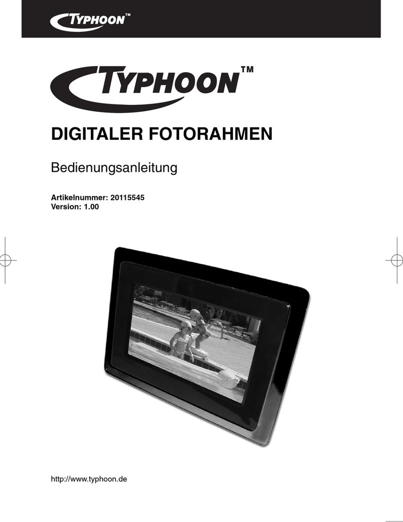 TYPHOON DIGITAL PHOTO FRAME user manual