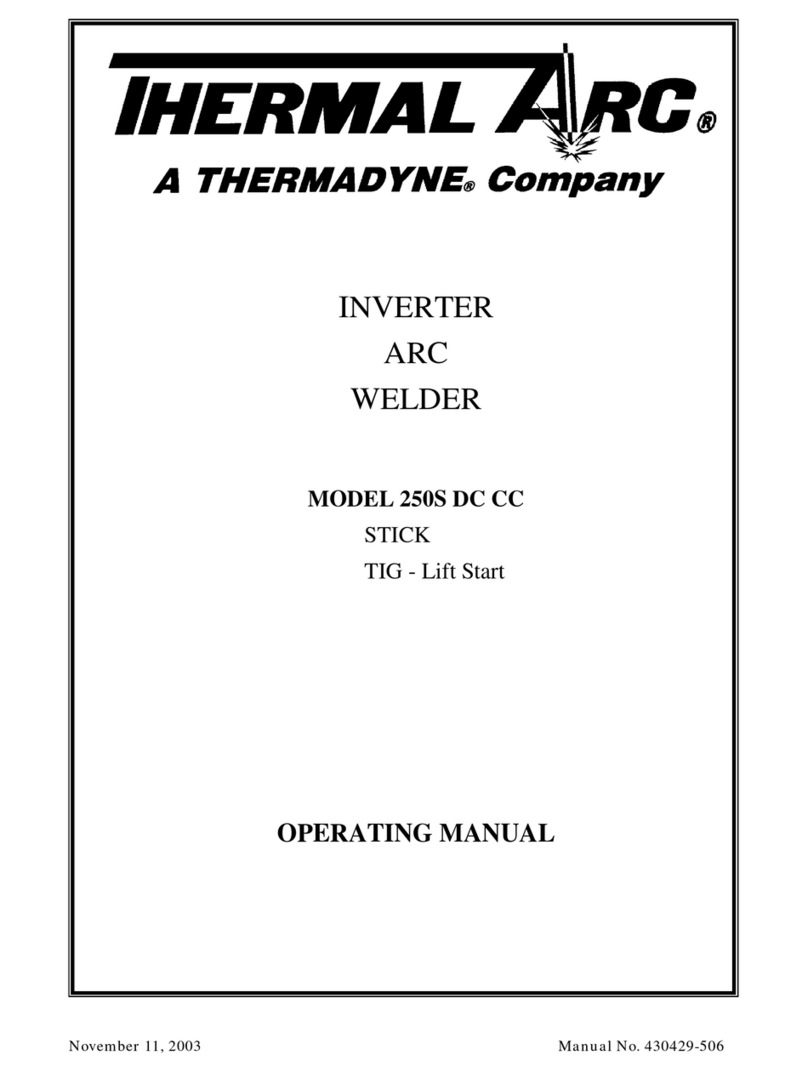 Thermal Arc 250S DC CC User manual