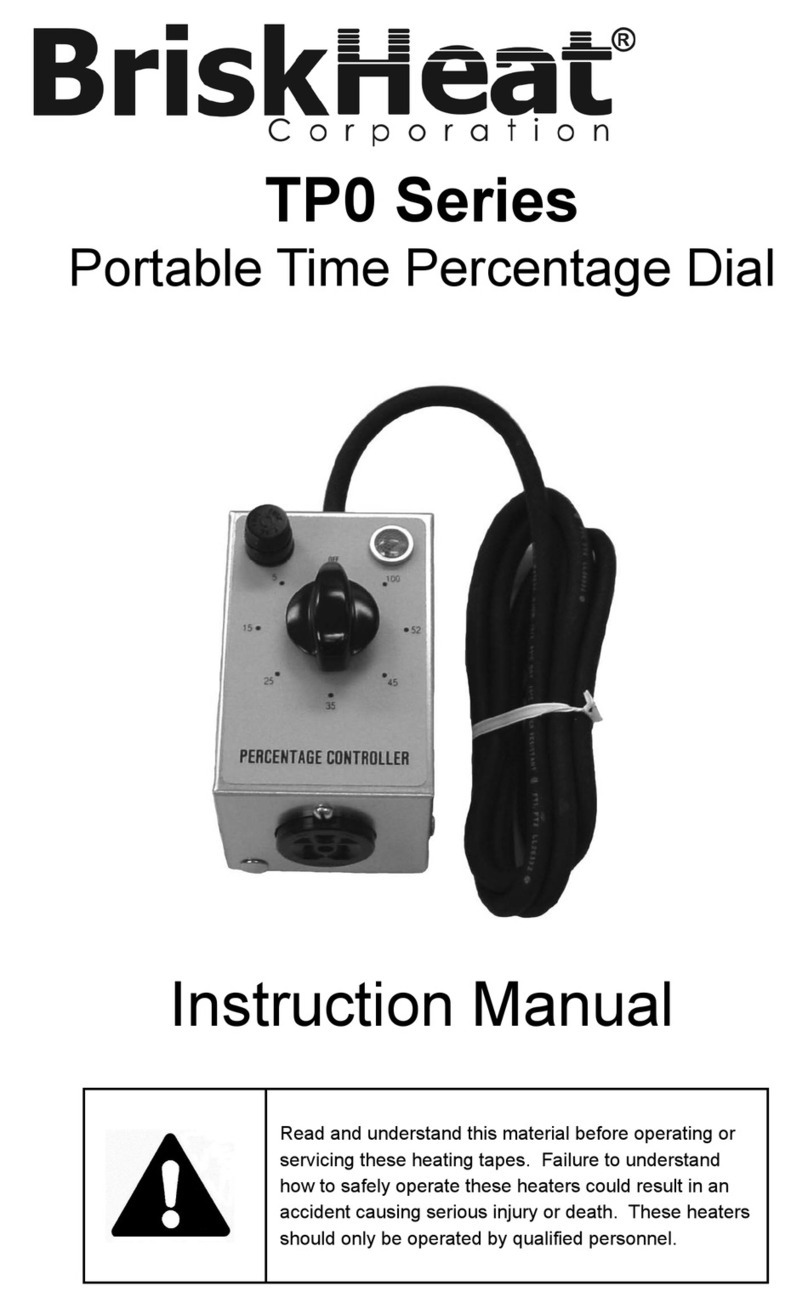 BriskHeat TP0 Series instruction manual