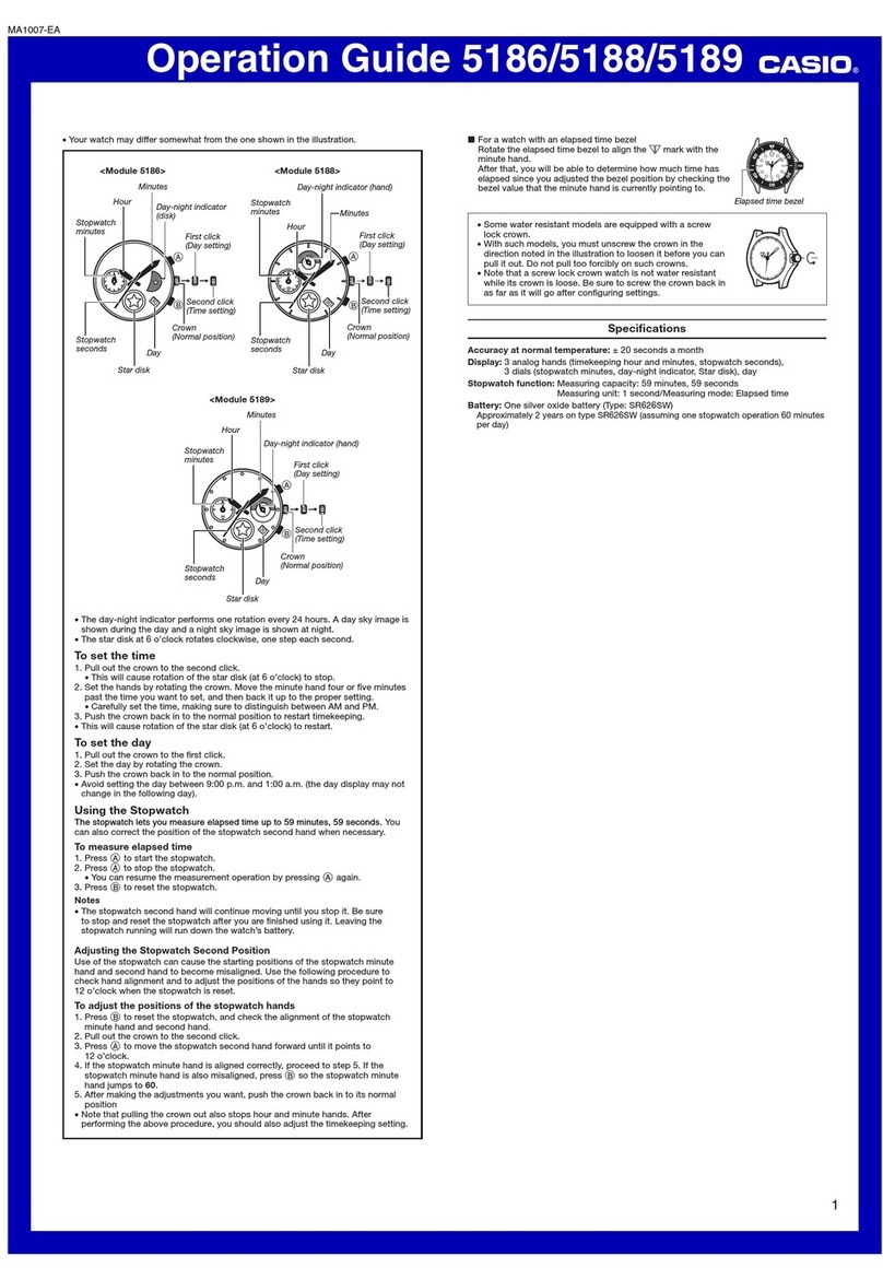 Casio 5186 Operation guide