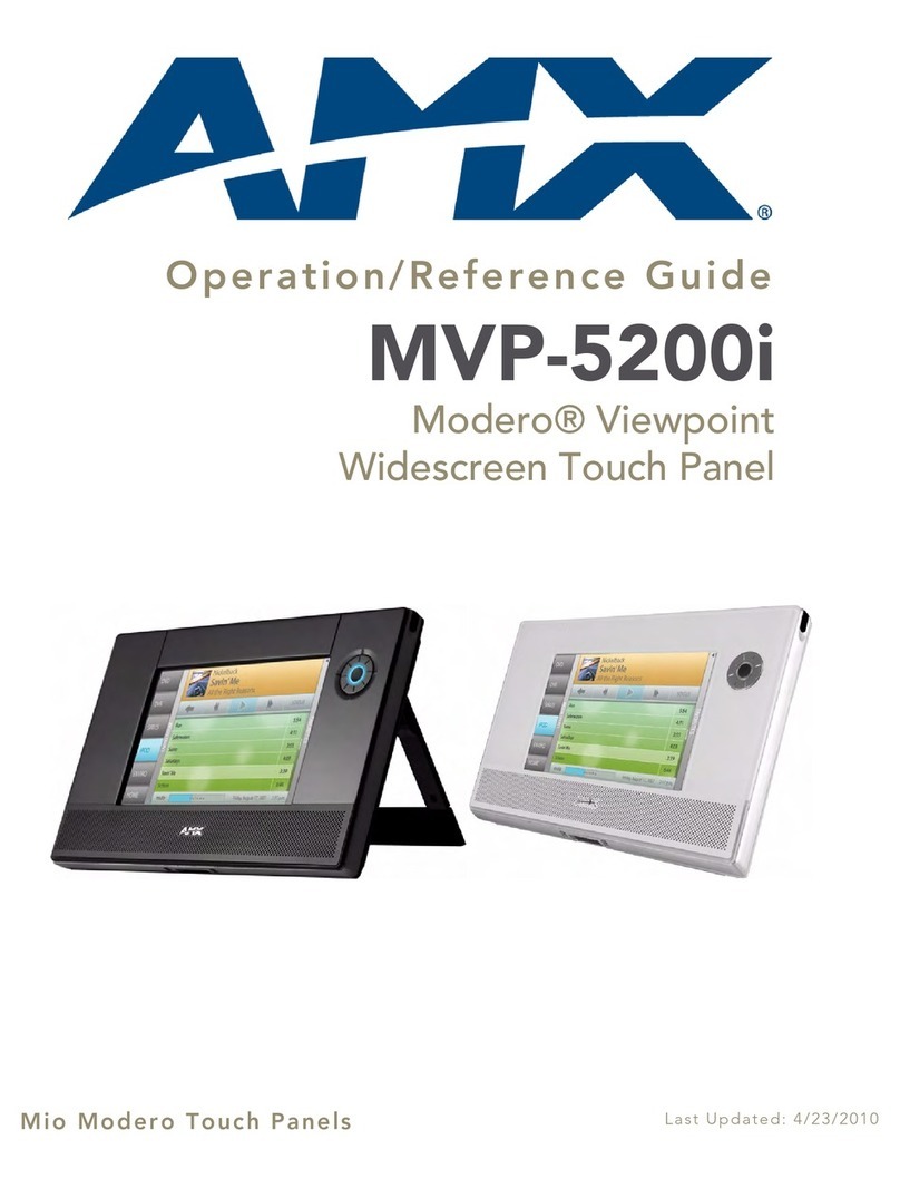 AMX Modero Viewpoint MVP-5200i Parts list manual AMX Modero Viewpoint MVP-5200i Parts list manual