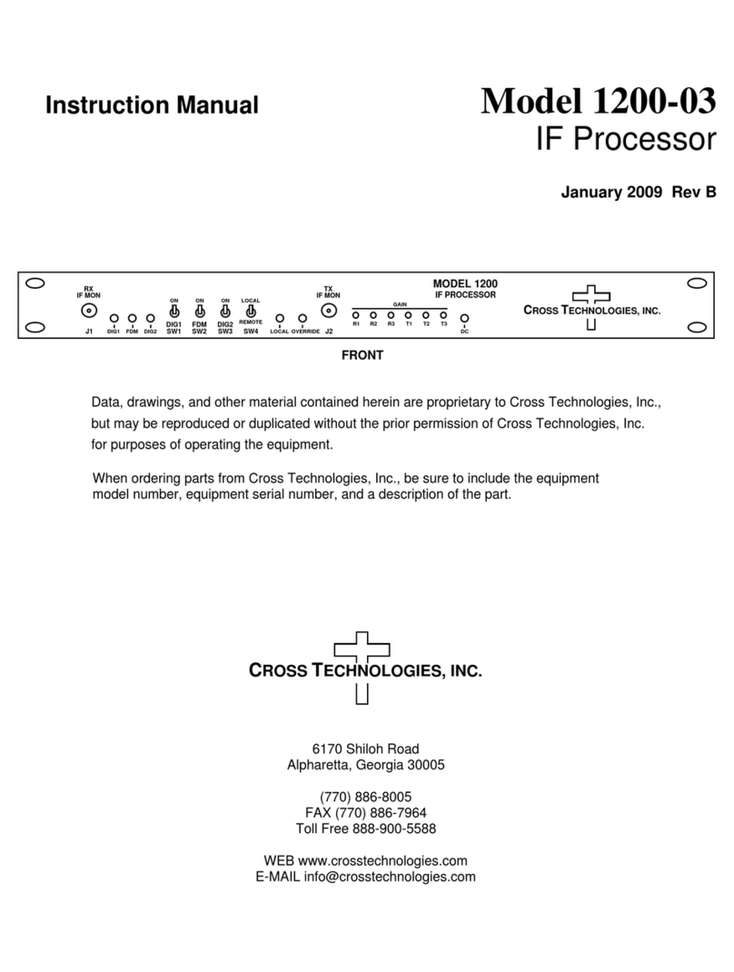 Cross Technologies 1200-03 instruction manual