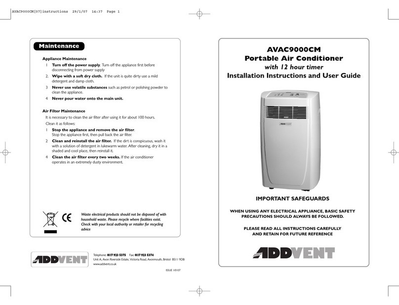 Addvent AVAC9000CM Mounting instructions