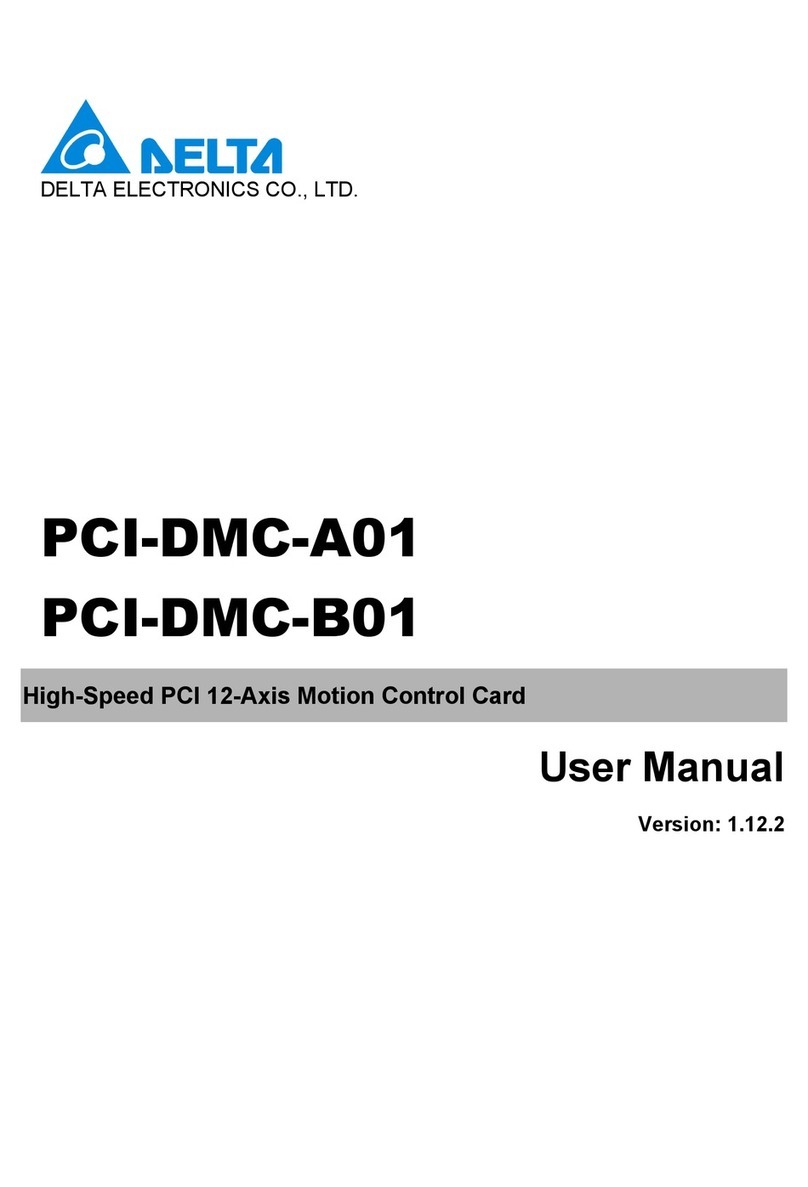 Delta Electronics PCI-DMC-A01 Programming user manual