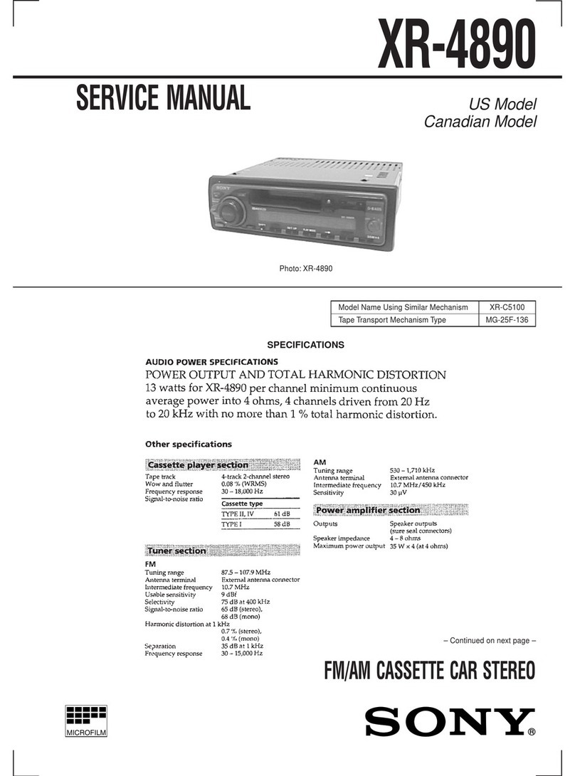 Sony XR-4890 Service manual