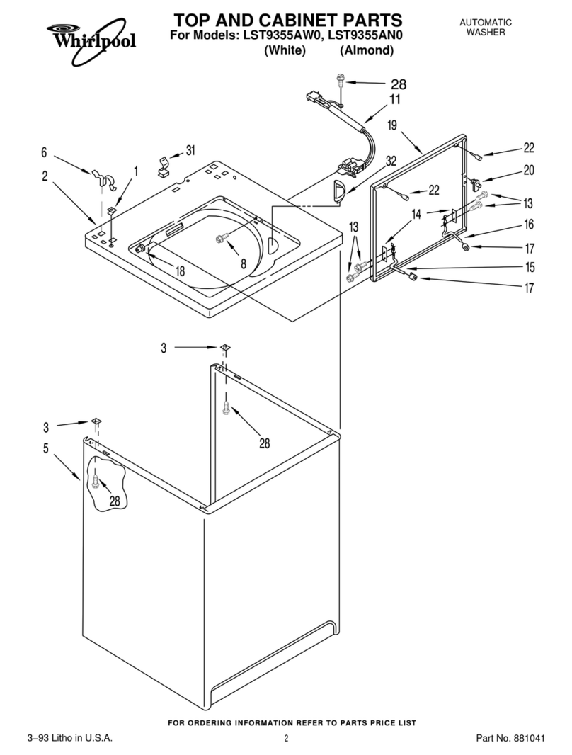 Whirlpool LST9355AW0 parts list