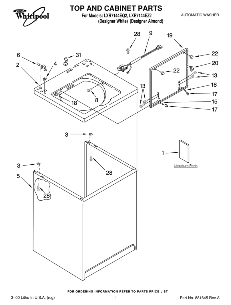 Whirlpool LXR7144EQ2 parts list