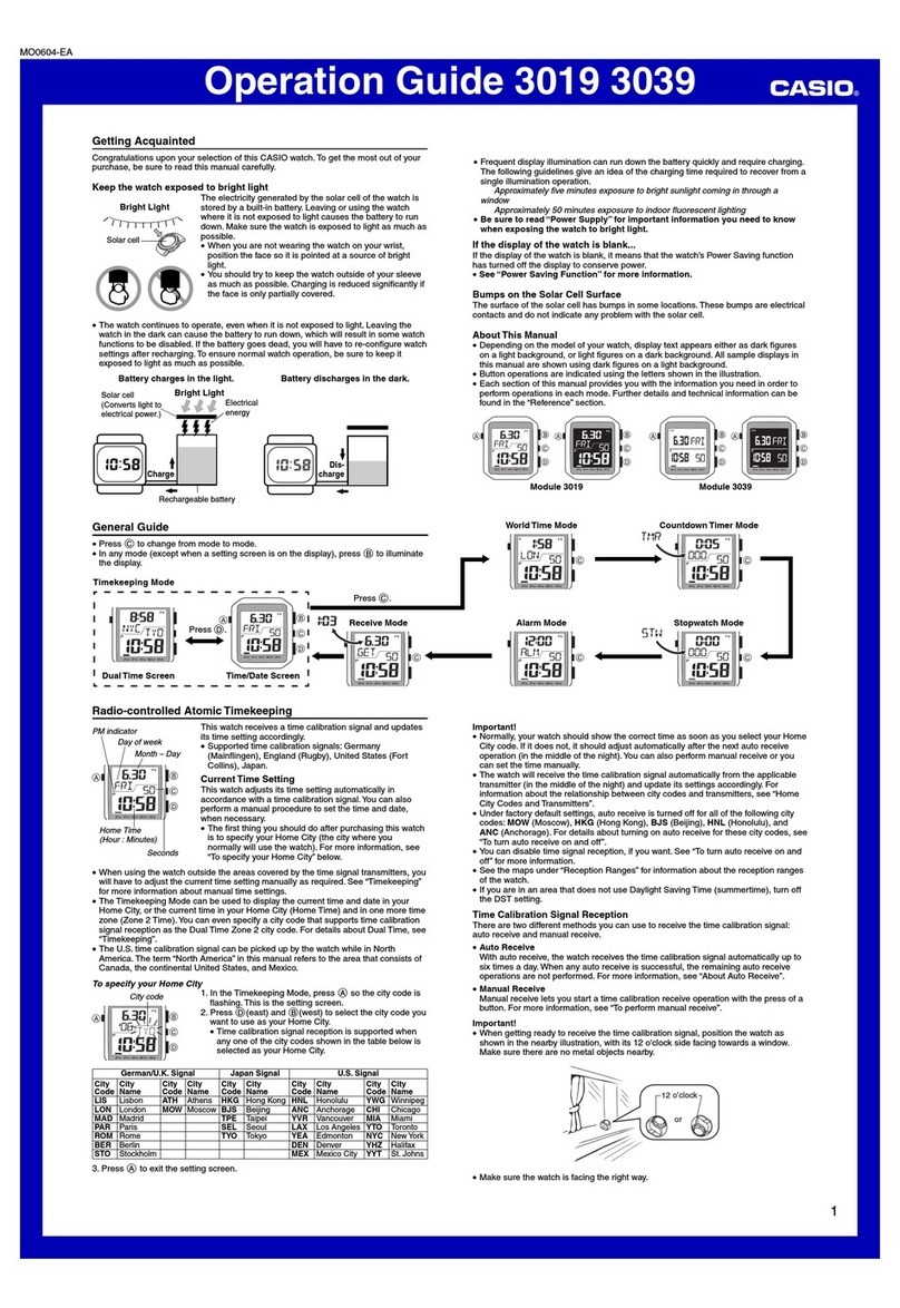 Casio 3019 User manual