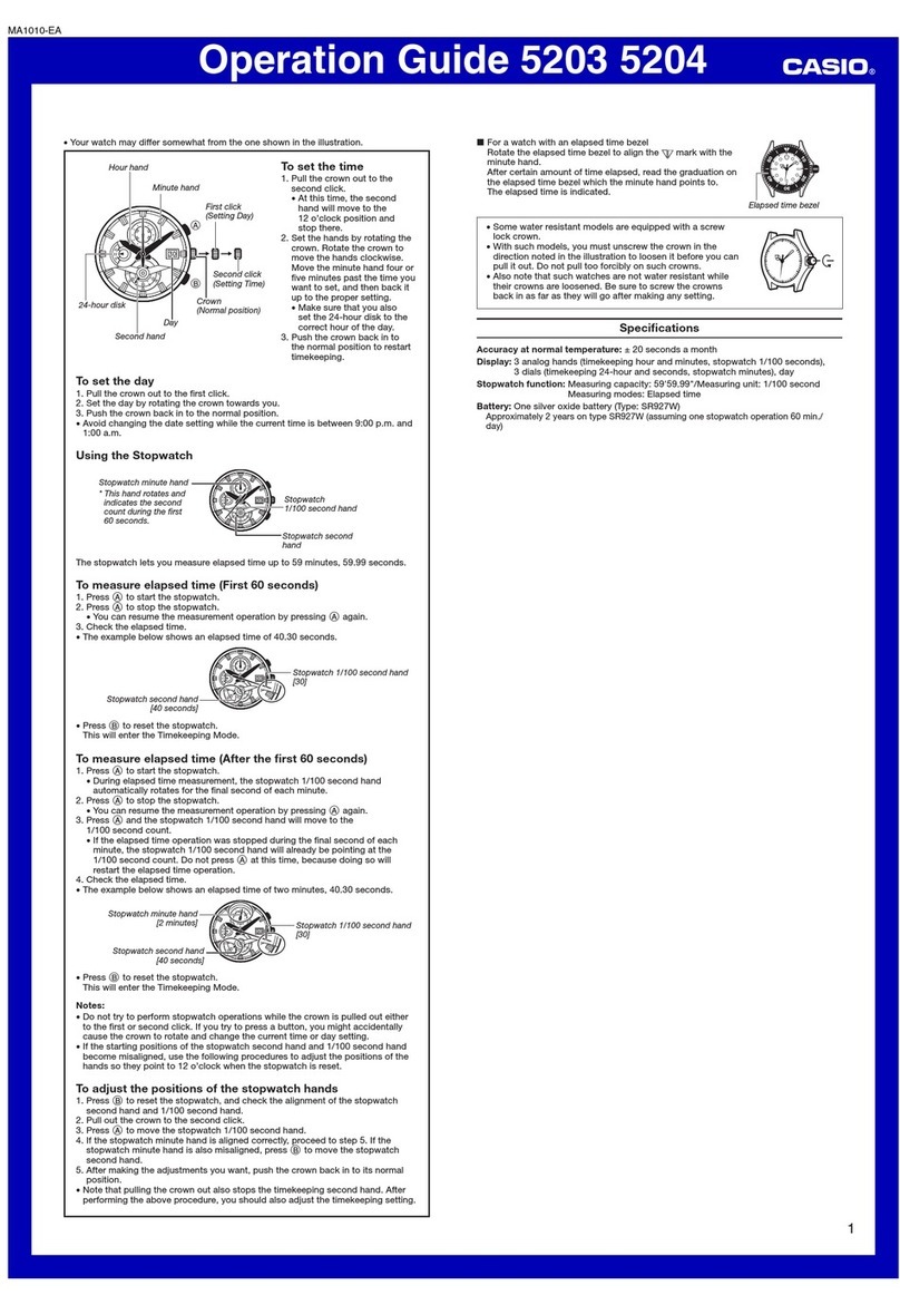Casio 5203 User manual