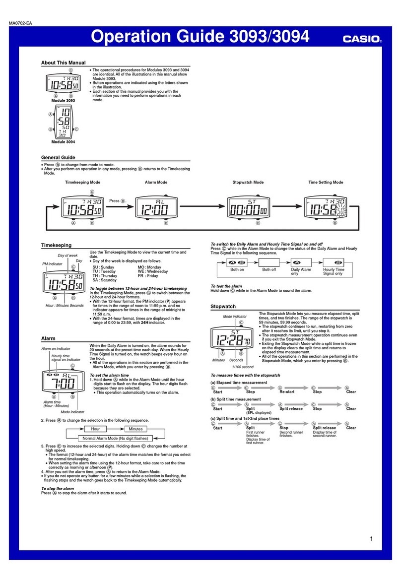Casio 3093 User manual