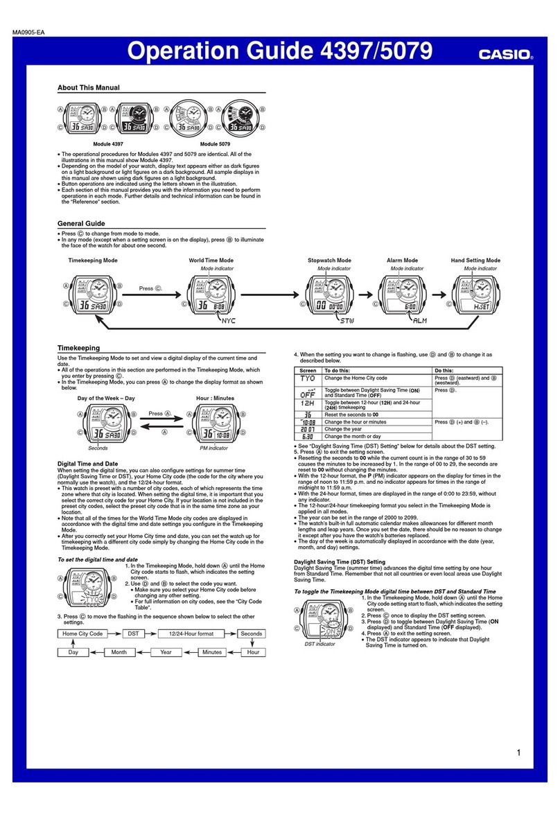 Casio 4397 User manual