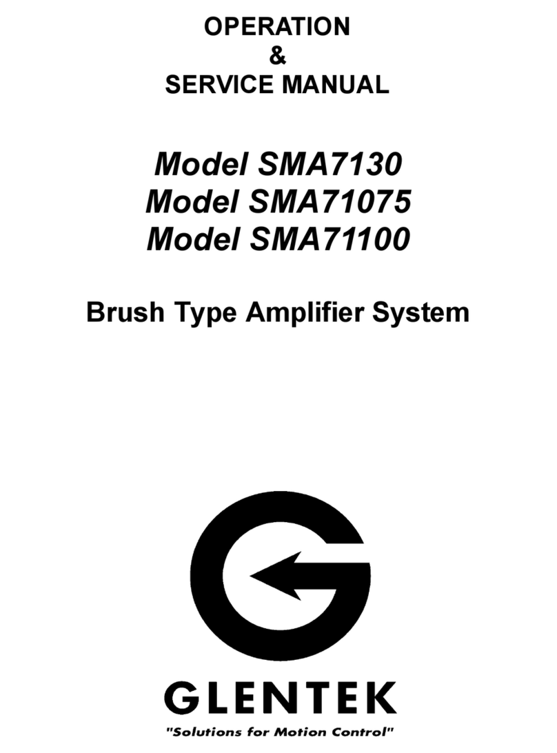 Glentek SMA7130 Installation and operating instructions