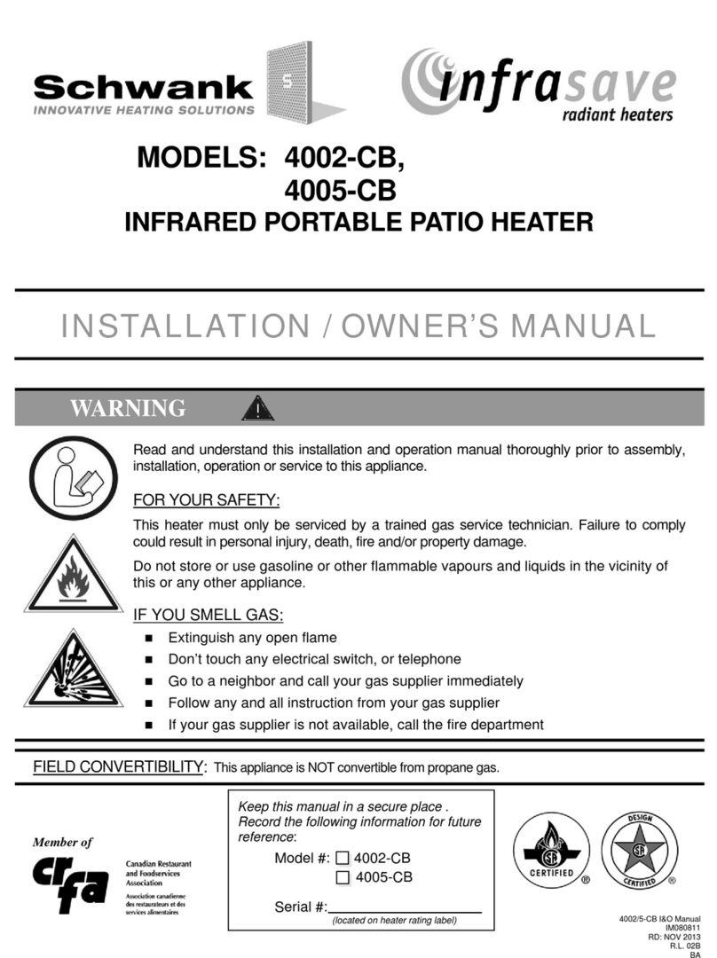 Schwank 4002-CB Installation & owner's manual