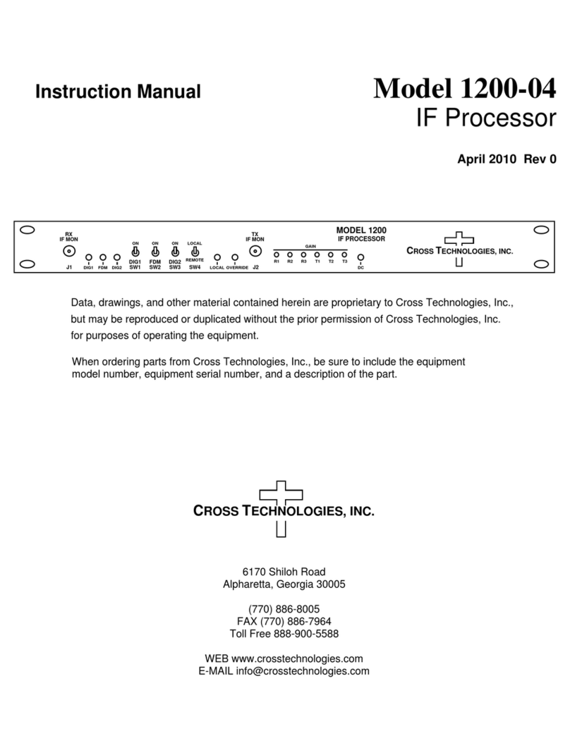 Cross Technologies 1200-04 instruction manual