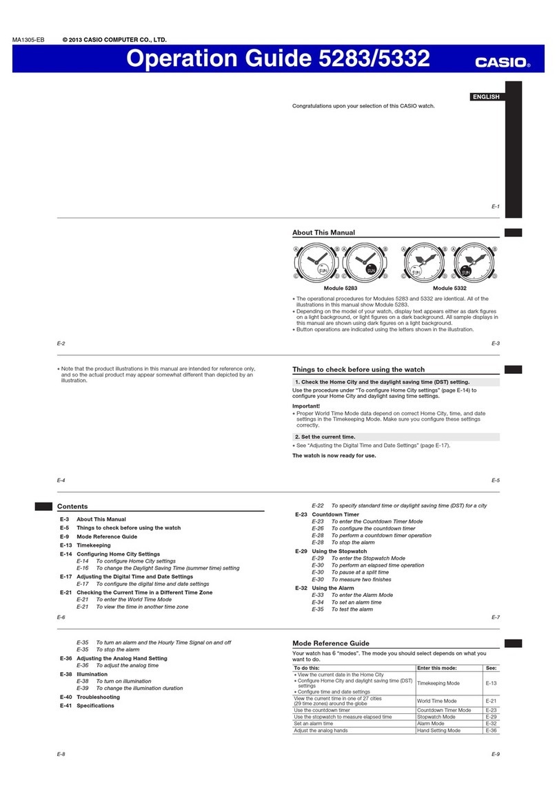 Casio 5283 User manual Casio 5283 User manual
